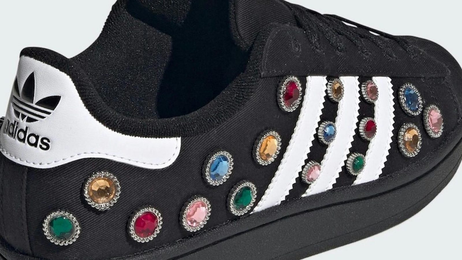 Adidas encrusts its Superstar sneaker with multi-colored jewels