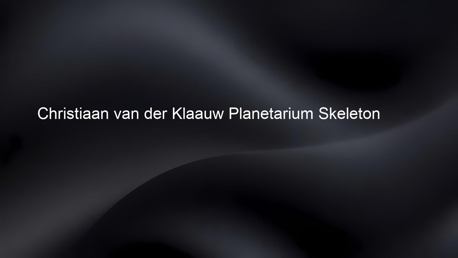 Christiaan van der Klaauw skeletonizes its Planetarium for six platinum watches