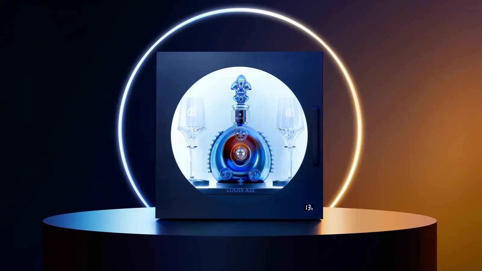 Louis XIII's new Black Pearl cognac ships in its own 55.4 degree cooling cellar