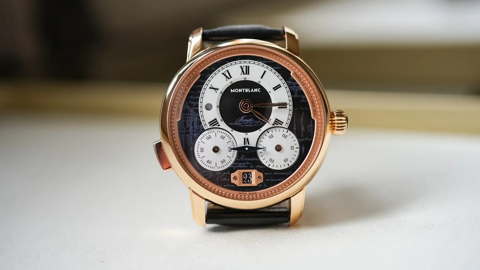 Montblanc's new rose gold Nicolas Rieussec chronograph is limited to 100 pieces