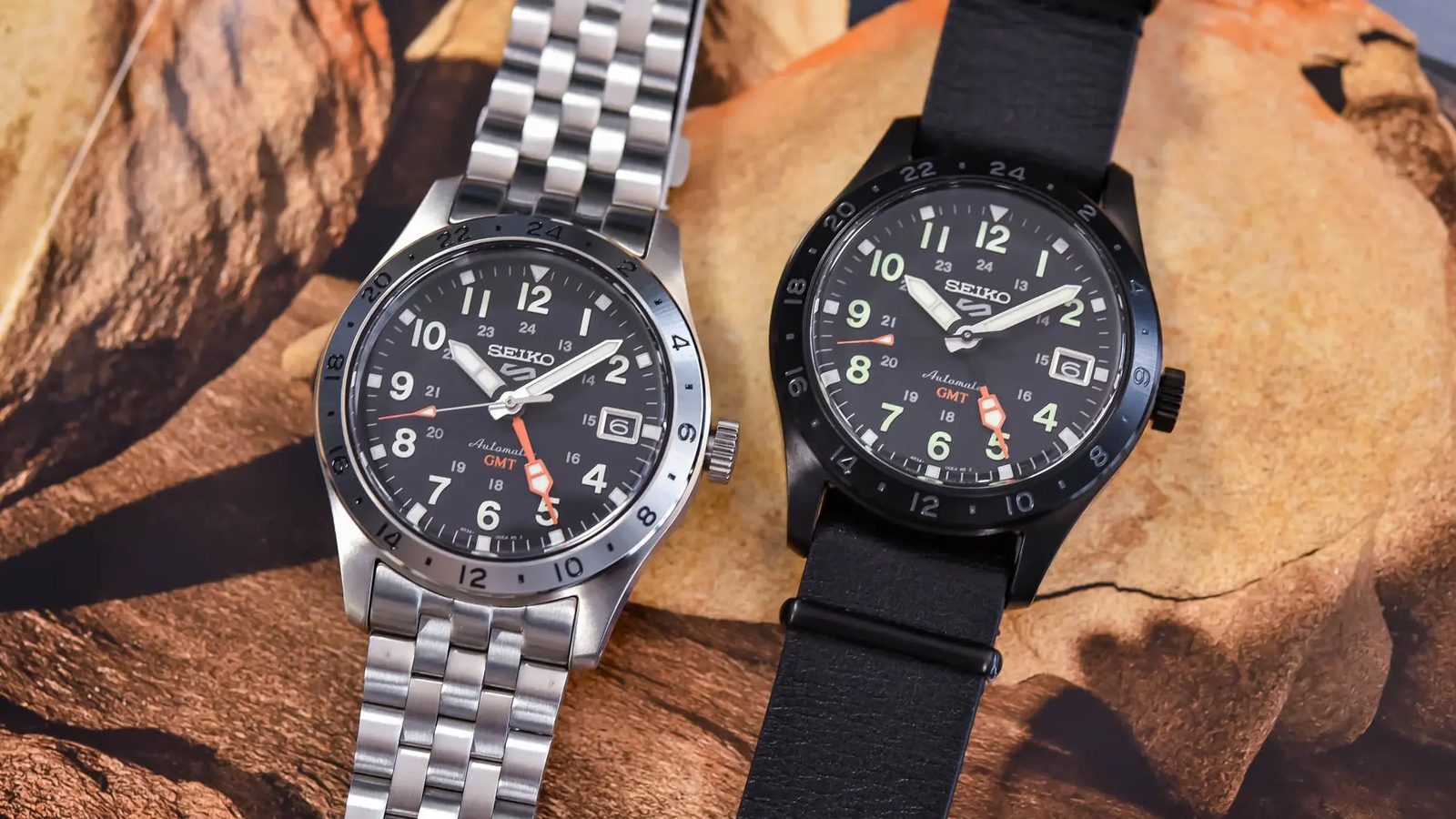 Seiko adds olive and khaki dials to 5 Sports Field GMT at $450