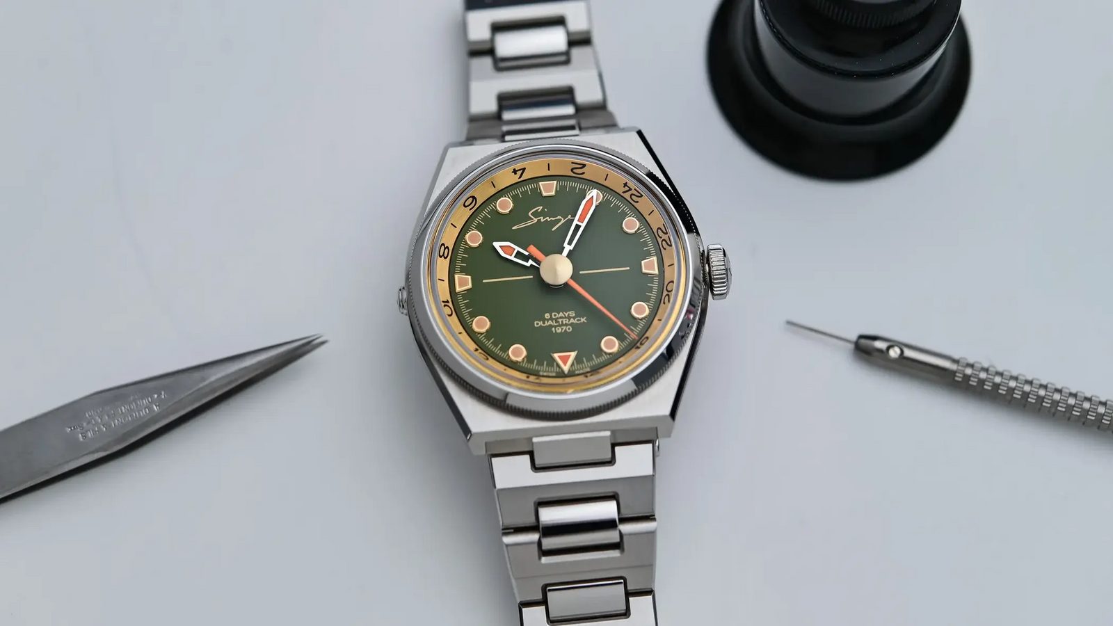 Singer Reimagined debuts its first GMT collection with the 1970 DualTrack