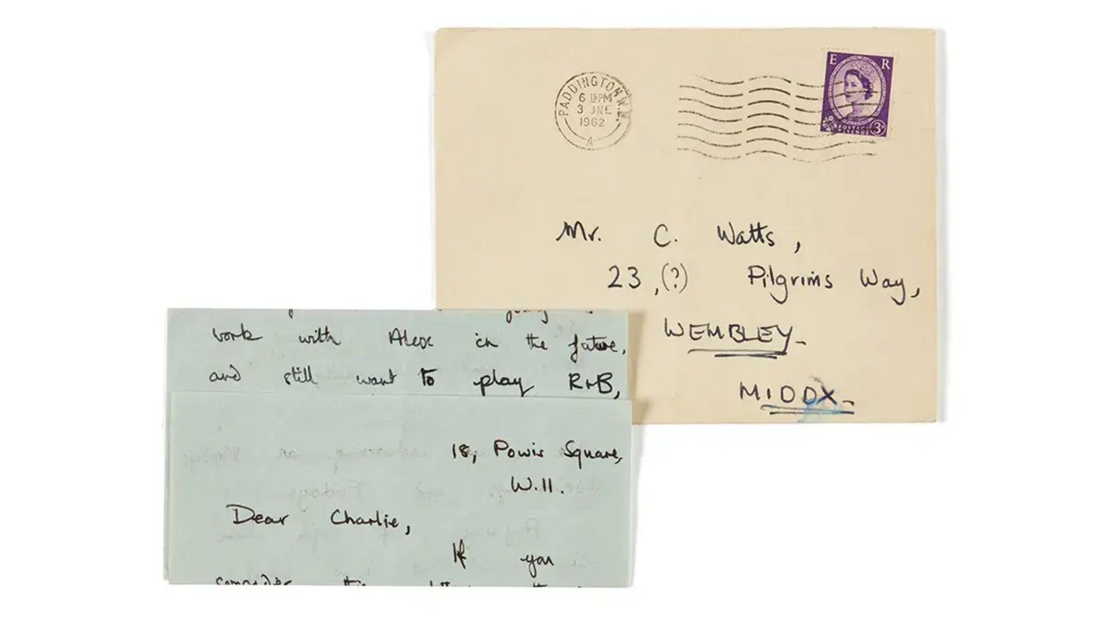 Brian Jones's 1962 letter recruiting Charlie Watts heads to Sotheby's
