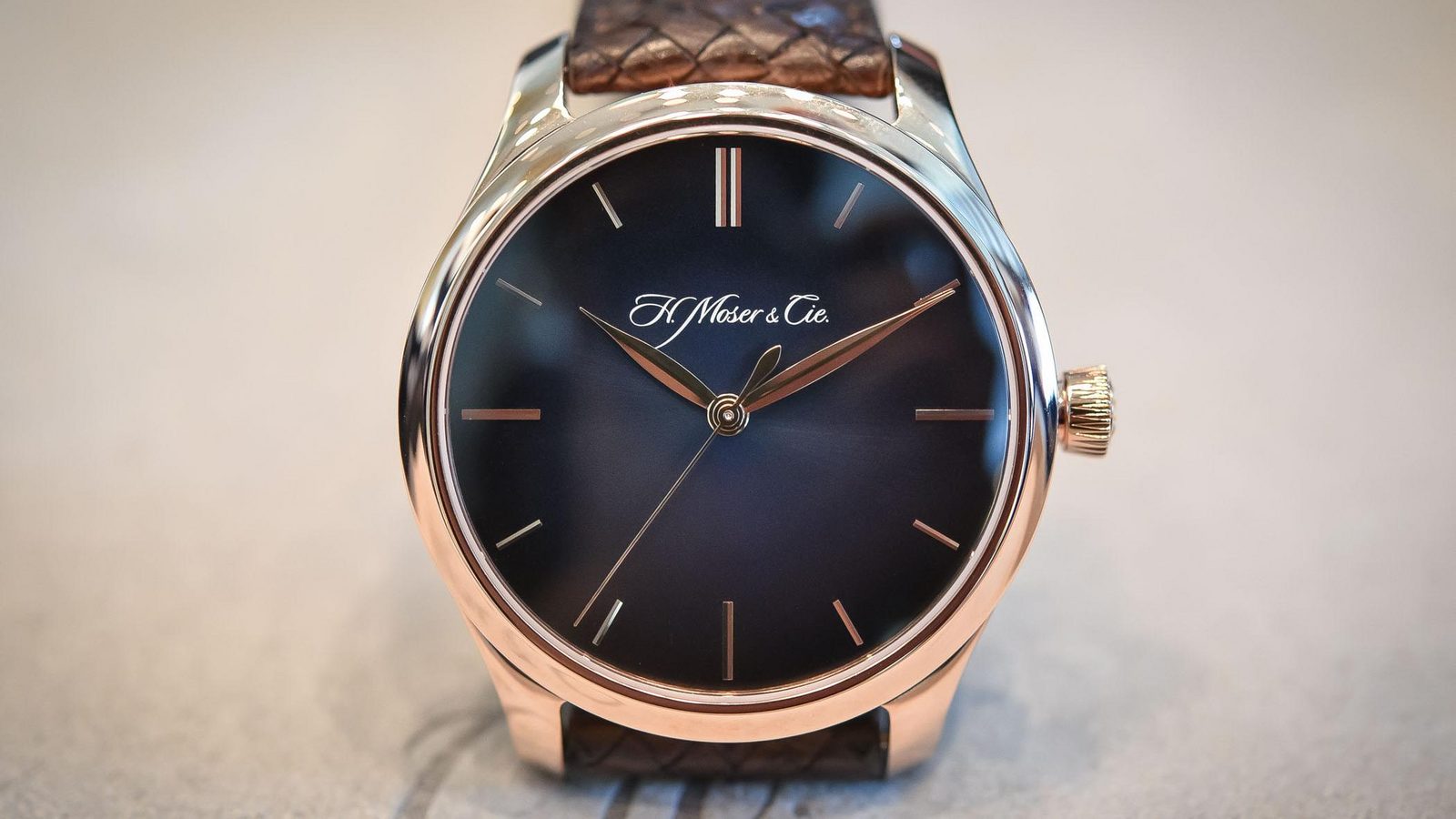 Moser puts a 30-second retrograde seconds display in three new steel watches