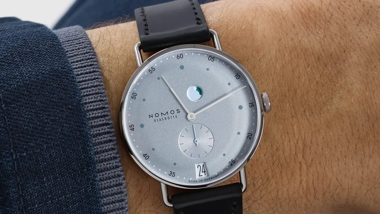 Nomos gives two Metro watches Ice Blue dials and a long-awaited quick-set date