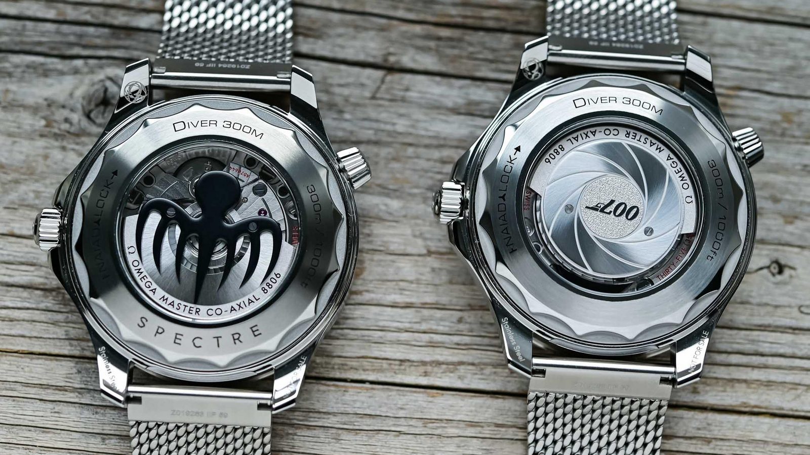 Omega launches Bond and Spectre Seamasters, with 77-piece platinum-gold sets