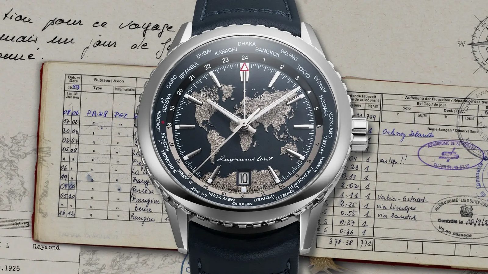 Raymond Weil marks 50 years with a 260-piece Freelancer World-Traveller