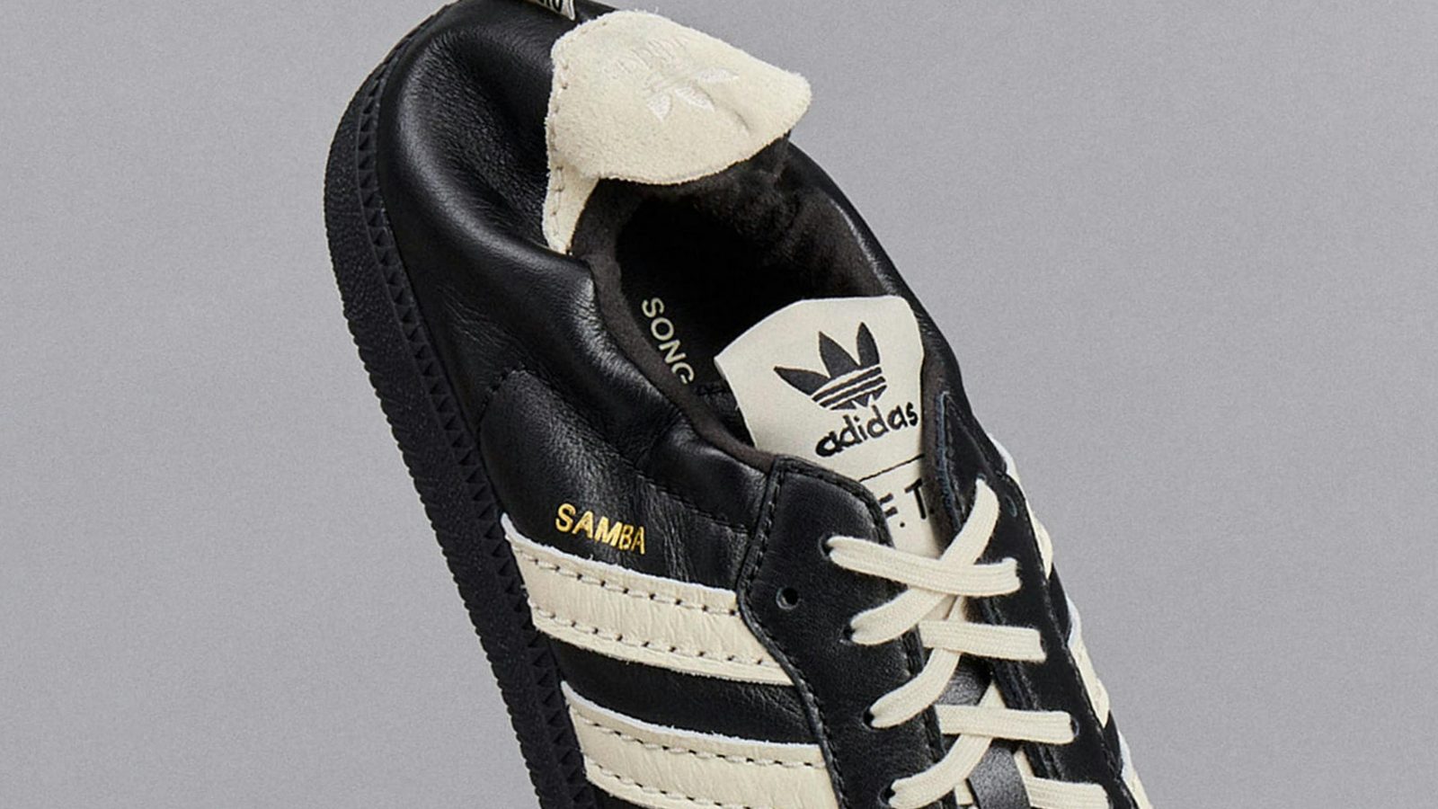 Song for the Mute gives the adidas Samba OG a slouchy black leather look
